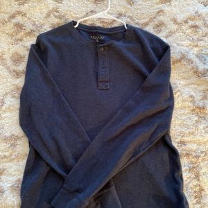 Sonoma navy blue long sleeve flannel shirt